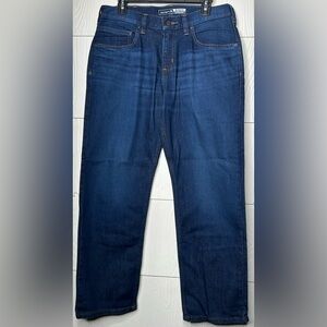 Relaxed Fit Dark Blue Jeans for Men